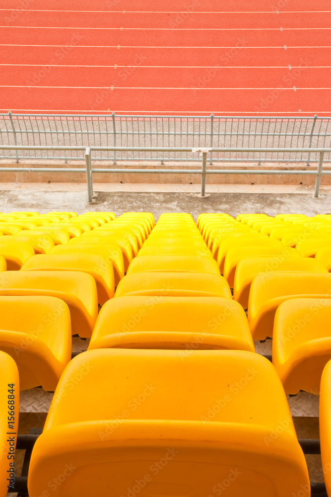 Fototapeta premium Colorful seats in stadium