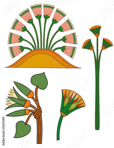 egiptian ornaments& lotos flower