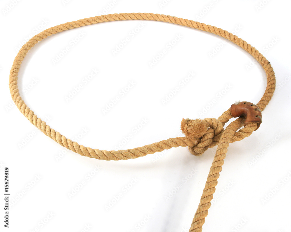 Cowboy rope lasso Stock Photo