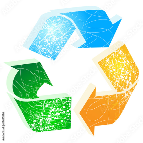 recycling icon vector illustration