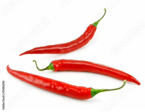 Red Chili Pepper Isolated on White