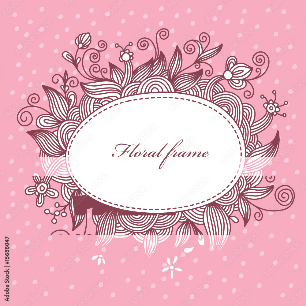romantic floral frame with place for your text