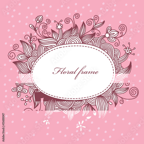 romantic floral frame with place for your text