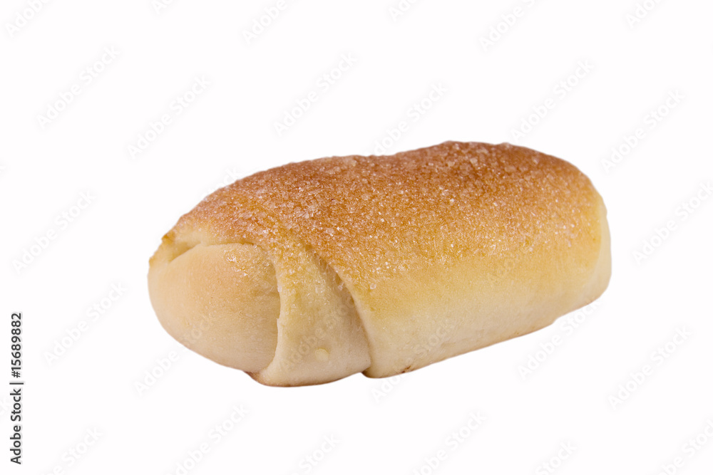 Fototapeta premium Roll with sugar (isolated on white)