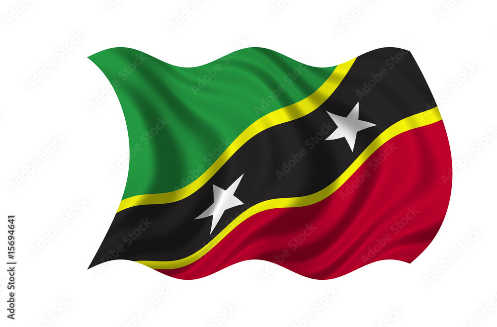 Fototapeta premium St. Kitts & Nevis Flag