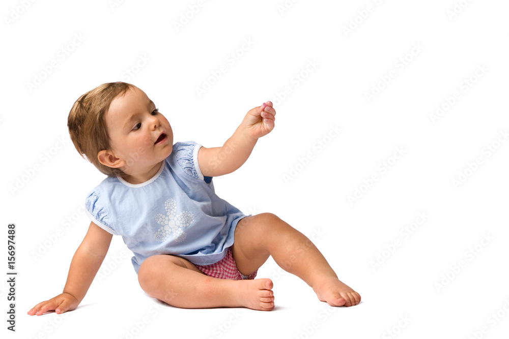 Baby Girl in Hold Something Pose Baby Girl in Hold Something Pose