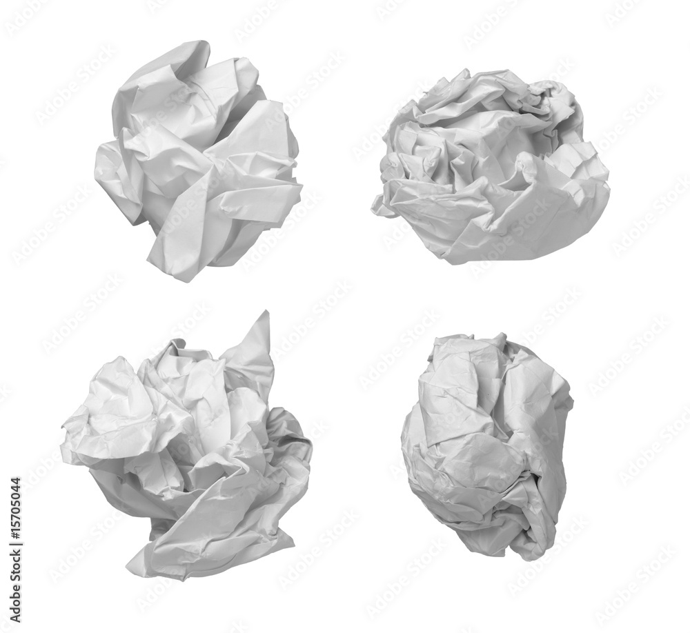 Naklejka premium paper ball office frustration waste
