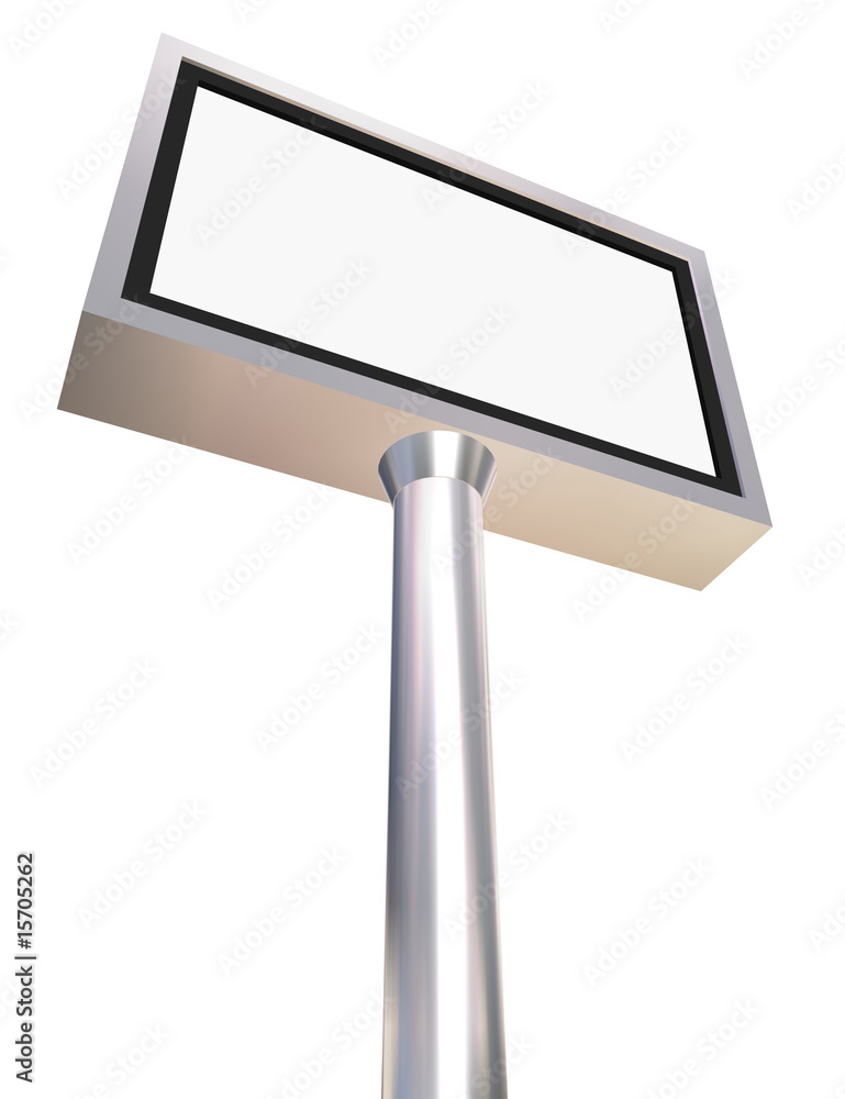 Fototapeta premium Billboard blank lcd display isolated.