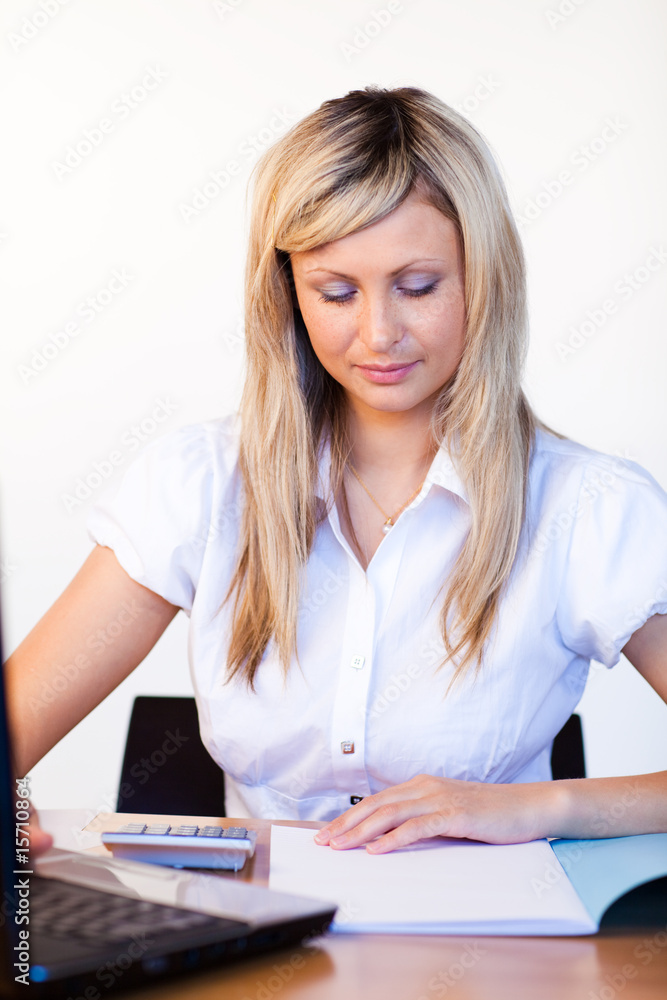 Businesswoman working in office