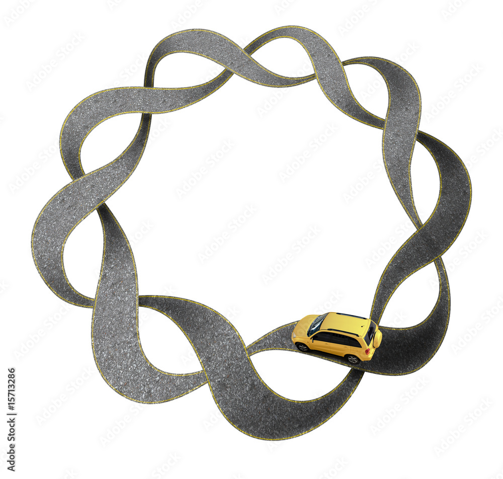 Obraz premium hard driving on the endless freeway