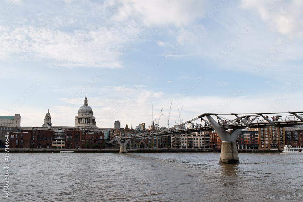 St Paul's Cathedral and the London Millennium Bridge