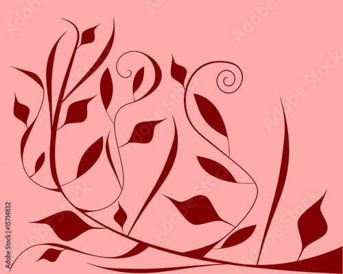 Florales Motiv auf rosa Hintergrund