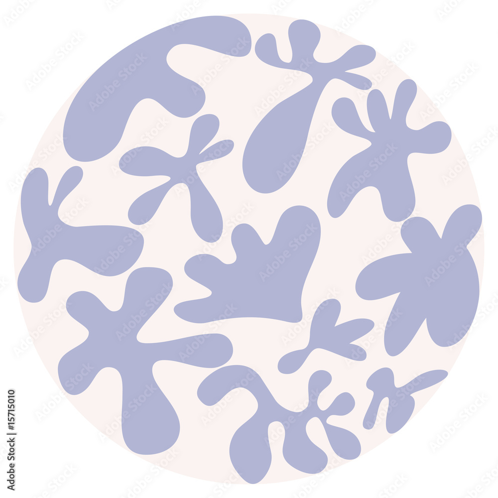 Fototapeta premium Circle formed with abstract shapes.