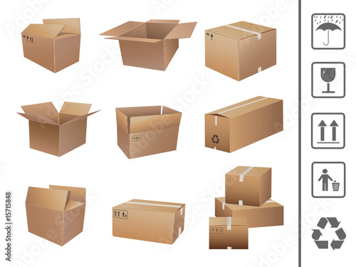 shipping boxes collection