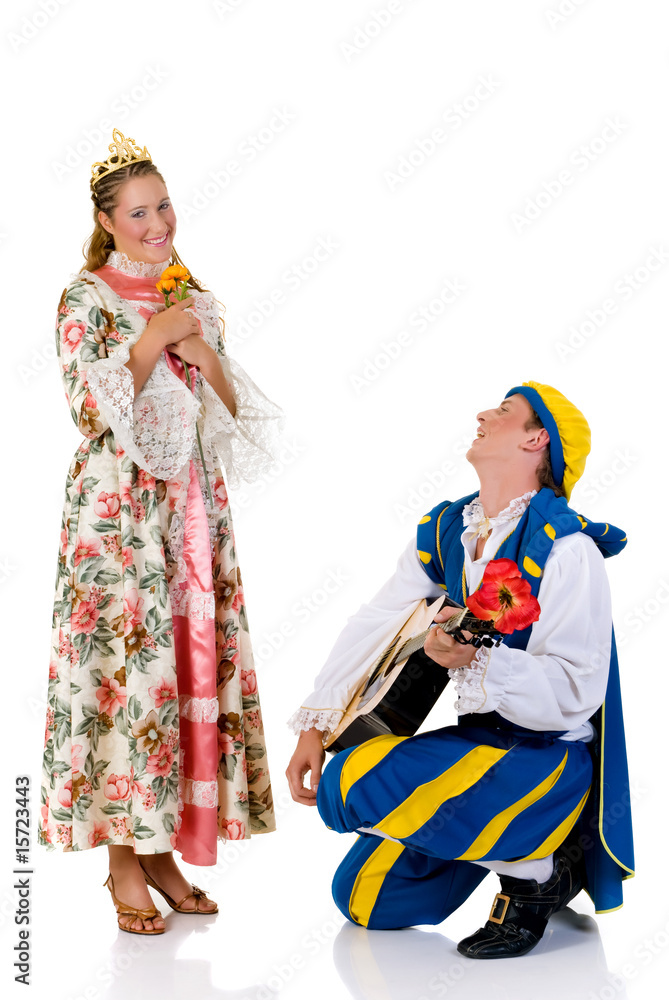 Fototapeta premium Cinderella and prince, Halloween