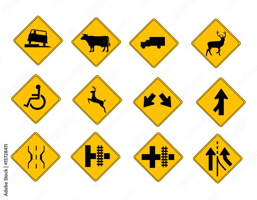 Vector traffic signs collection Vector traffic signs collection