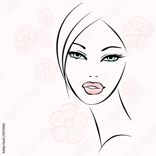 nice decorative woman face