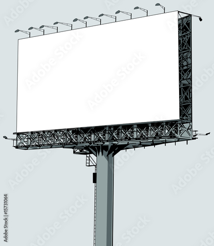 Vector illustration of a blank  billboard