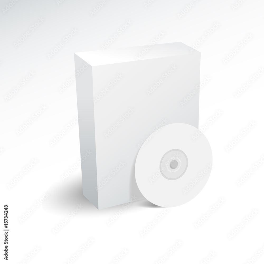 Blank box and dvd Blank box and dvd