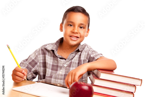 Adorable Hispanic Boy with ...