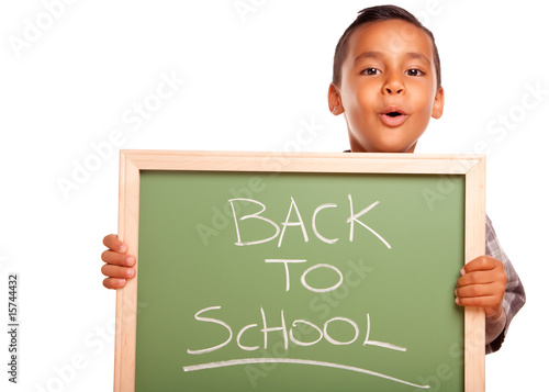 Cute Hispanic Boy Holding C...