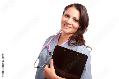 Attractive Hispanic Doctor ...