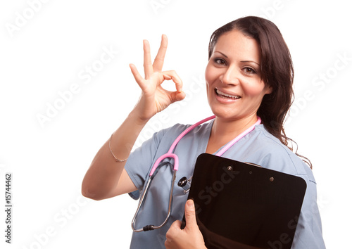 Attractive Hispanic Doctor ...