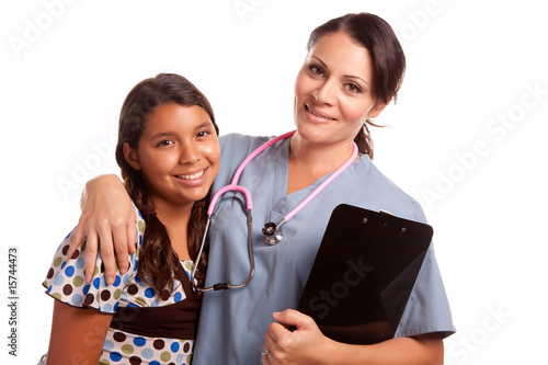 Pretty Hispanic Girl and Fe...