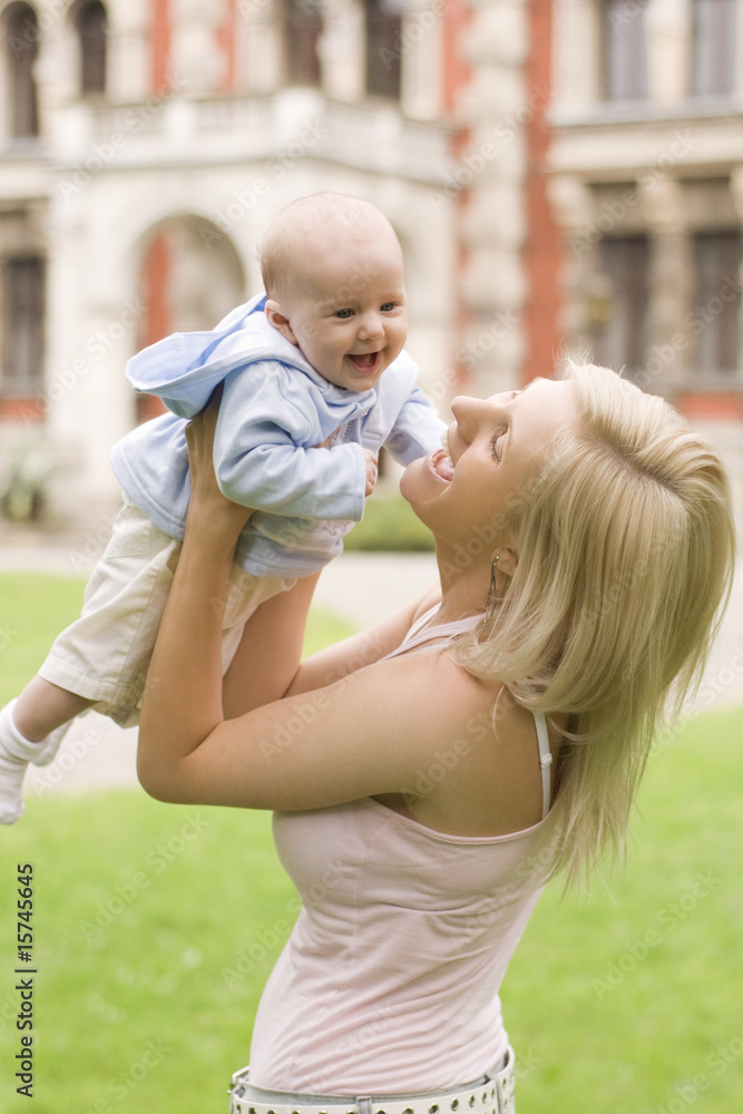 Fototapeta premium mummy with flying baby
