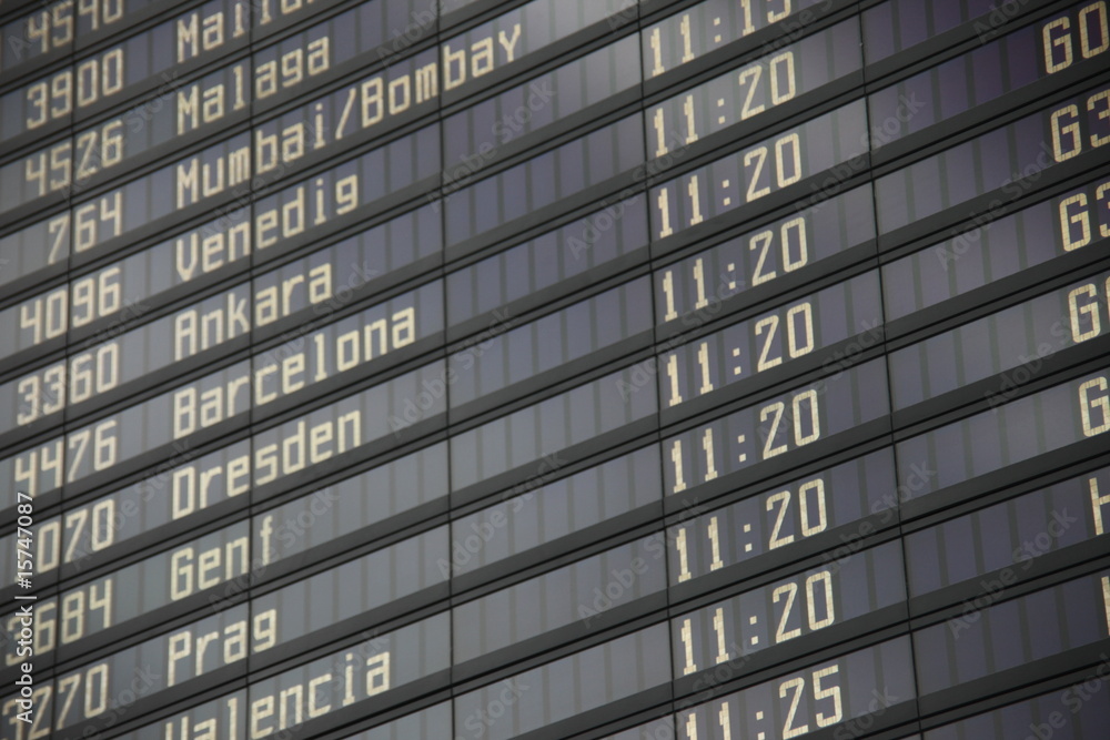 Flughafen Anzeigetafel Flughafen Anzeigetafel
