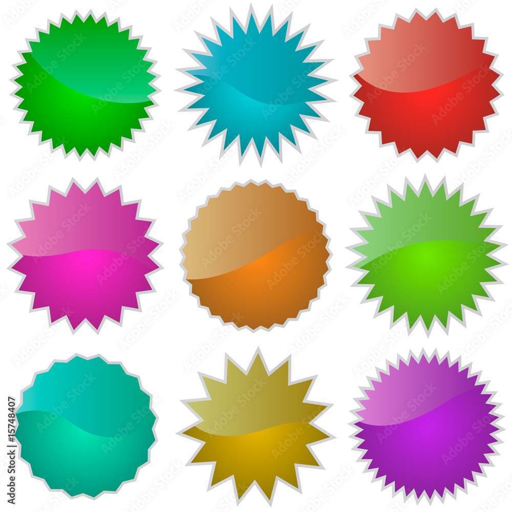 Set of various colored elements Set of various colored elements