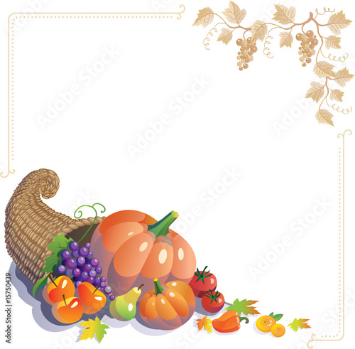 Horn of plenty with vegetables