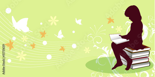 Girl who reads book