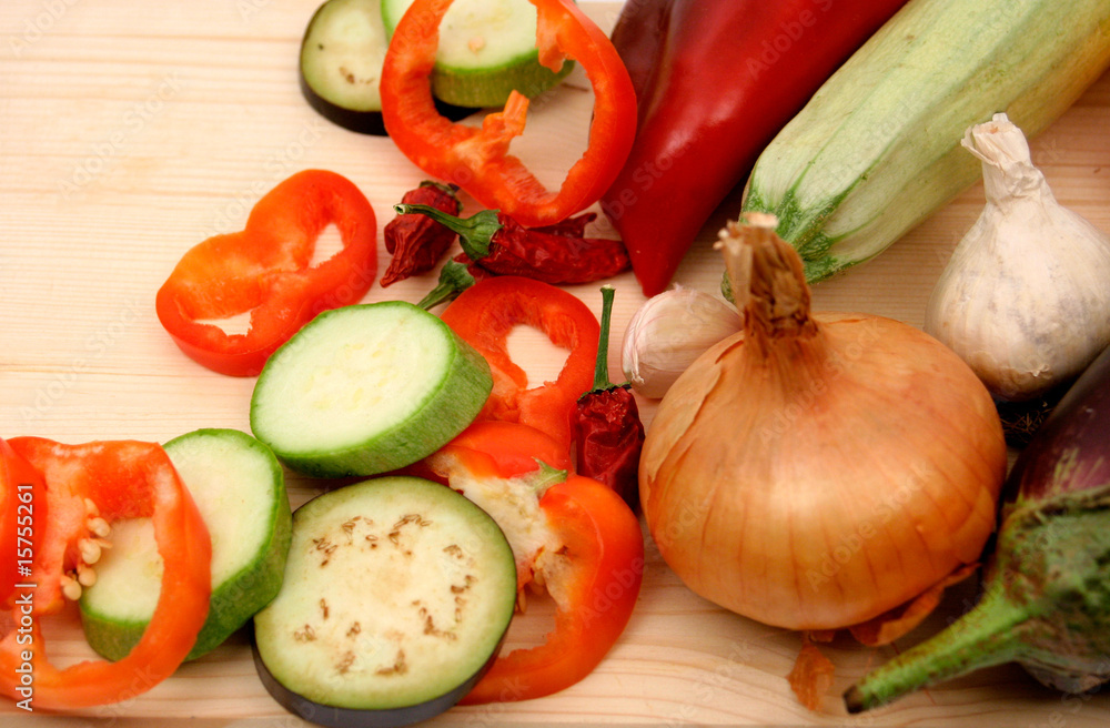 Fresh vegetables ready for cooking Fresh vegetables ready for cooking