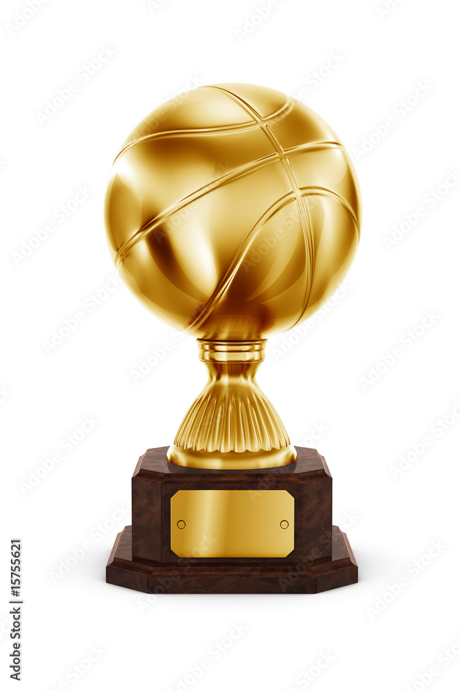Three-dimensional Basketball Golden Trophy PNG Images