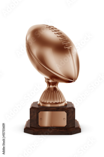Bronze American football tr...