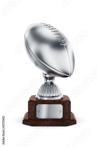 Silver  American football trophy