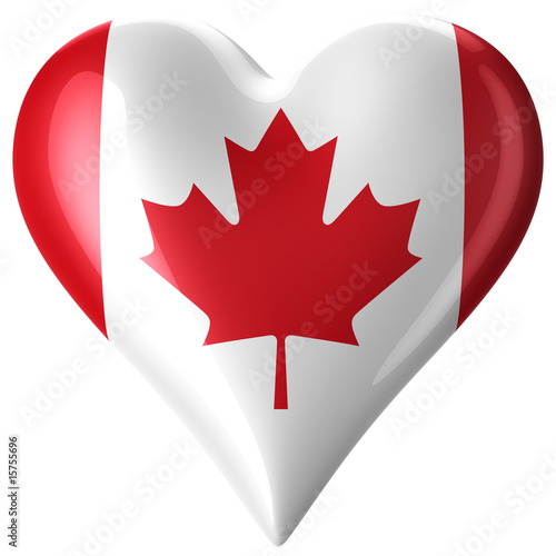 Heart with canadian flag