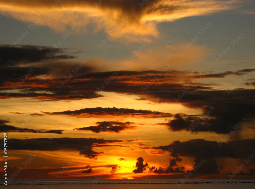 Obraz premium Romantischer Sonnenuntergang