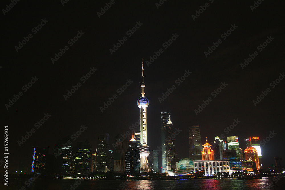 Shanghai / China - Pudong Skyline at night Shanghai / China - Pudong Skyline at night