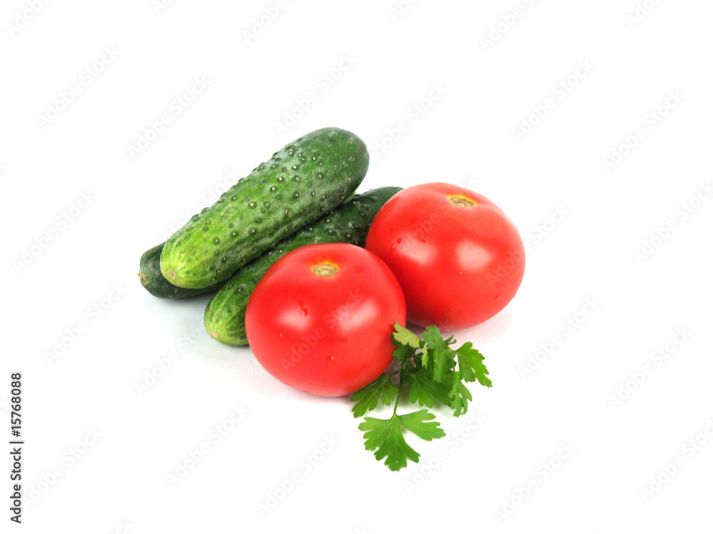fresh tomato, cucumbers and parlsey fresh tomato, cucumbers and parlsey