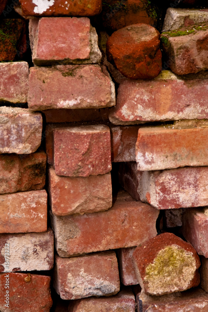 Pile of old bricks