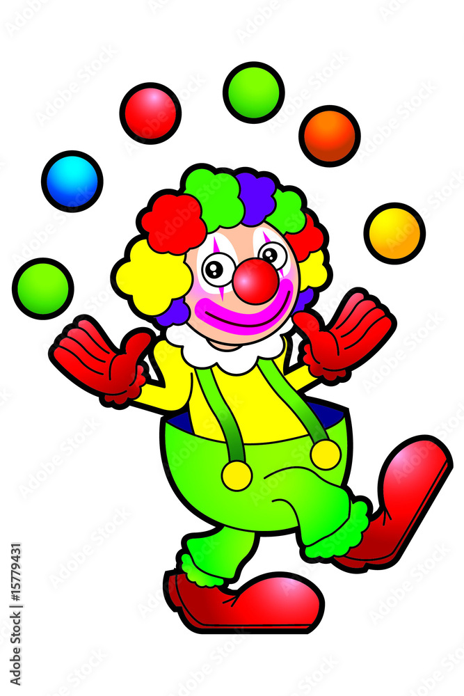 Clown Playing with ball