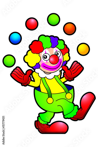 Clown Playing with ball