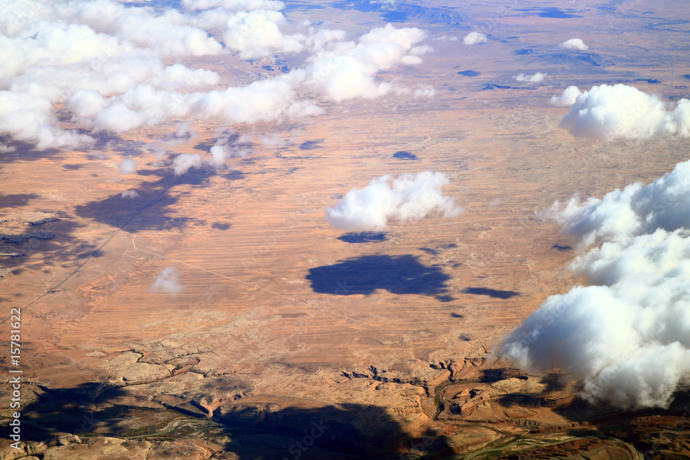 cloud over desert plain