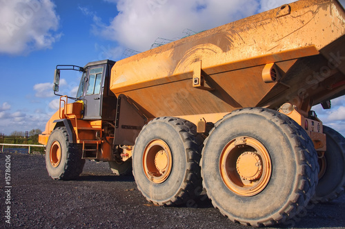 large yellow industrial heavy earth loader outside