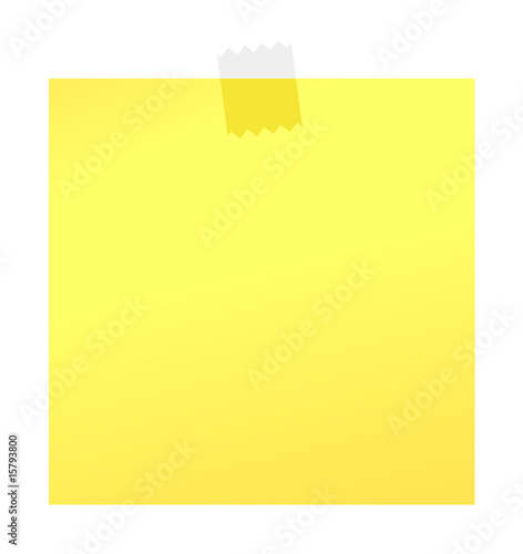 Adhesive tape and yellow sticker | Vector World series