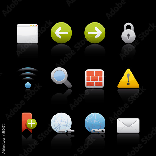 Icon Set in Black - Web and Internet photo