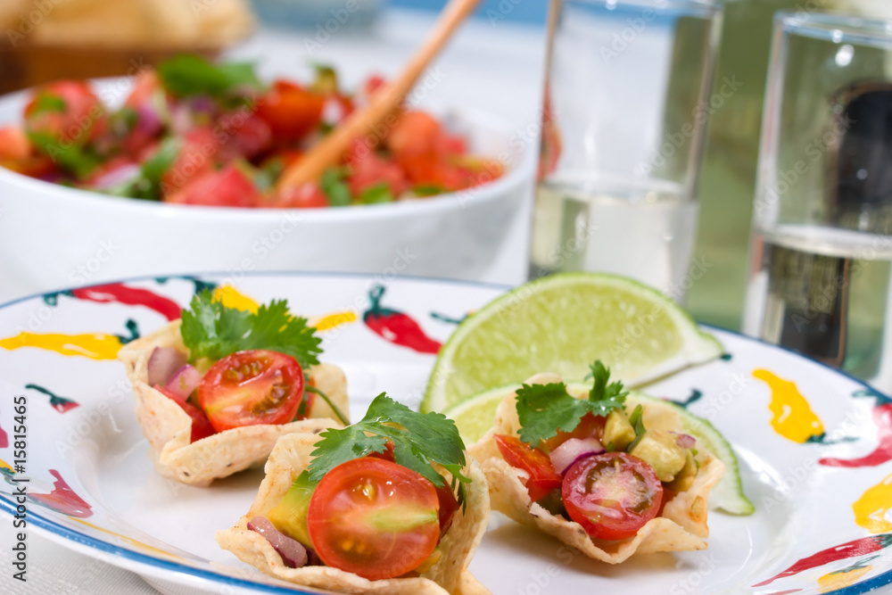 Salsa and chips Salsa and chips