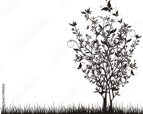 decorative tree silhouette